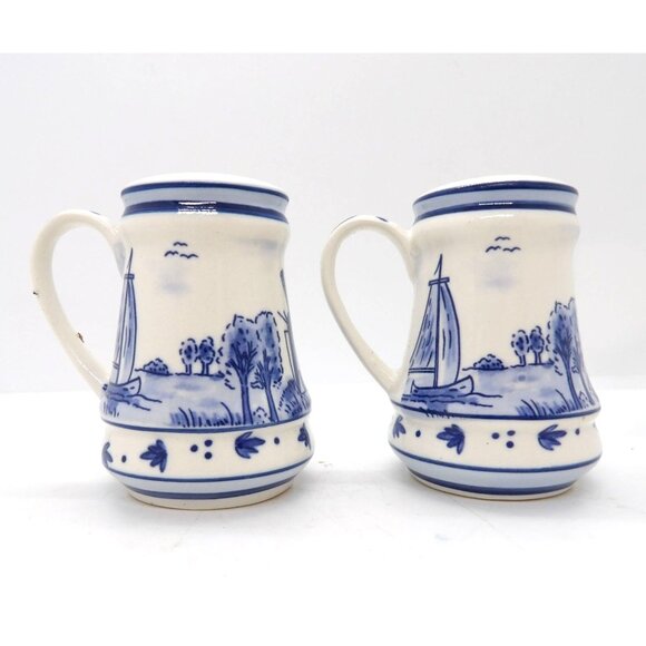 Delft Holland Ceramic Windmill Blue and White Salt & Pepper Shaker - Picture 4 of 5